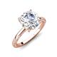 3 - Lucia 1.76 ctw Moissanite (8 mm) Hidden Halo accented Natural Diamond Engagement Ring  