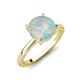 3 - Lucia 1.56 ctw Opal (8 mm) Hidden Halo accented Natural Diamond Engagement Ring  