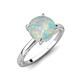 3 - Lucia 1.56 ctw Opal (8 mm) Hidden Halo accented Natural Diamond Engagement Ring  