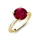 3 - Lucia 2.91 ctw Created Ruby (8 mm) Hidden Halo accented Natural Diamond Engagement Ring  