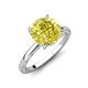 3 - Lucia 2.16 ctw Yellow Diamond (8 mm) Hidden Halo accented Natural Diamond Engagement Ring  