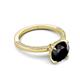 5 - Lucia 3.16 ctw Black Diamond (8 mm) Hidden Halo accented Natural Diamond Engagement Ring  