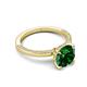 5 - Lucia 1.91 ctw Created Emerald (8 mm) Hidden Halo accented Natural Diamond Engagement Ring  