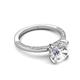 5 - Lucia 1.76 ctw Moissanite (8 mm) Hidden Halo accented Natural Diamond Engagement Ring  