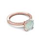 5 - Lucia 1.56 ctw Opal (8 mm) Hidden Halo accented Natural Diamond Engagement Ring  