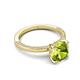 5 - Lucia 1.96 ctw Peridot (8 mm) Hidden Halo accented Natural Diamond Engagement Ring  