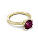 5 - Lucia 2.41 ctw Rhodolite Garnet (8 mm) Hidden Halo accented Natural Diamond Engagement Ring  