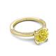 5 - Lucia 2.16 ctw Yellow Diamond (8 mm) Hidden Halo accented Natural Diamond Engagement Ring  