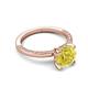 5 - Lucia 2.16 ctw Yellow Diamond (8 mm) Hidden Halo accented Natural Diamond Engagement Ring  