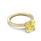 5 - Lucia 2.66 ctw Created Yellow Sapphire (8 mm) Hidden Halo accented Natural Diamond Engagement Ring  