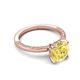 5 - Lucia 2.66 ctw Created Yellow Sapphire (8 mm) Hidden Halo accented Natural Diamond Engagement Ring  