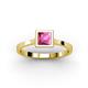 2 - Elcie 0.85 ct Created Pink Sapphire Solitaire Ring  