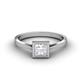 3 - Elcie 0.85 ct Created White Sapphire Solitaire Ring  