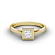 3 - Elcie 0.85 ct Created White Sapphire Solitaire Ring  