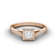 3 - Elcie 0.85 ct Created White Sapphire Solitaire Ring  