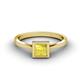 3 - Elcie 0.85 ct Created Yellow Sapphire Solitaire Ring  