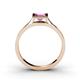 4 - Elcie 0.85 ct Created Pink Sapphire Solitaire Ring  