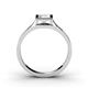 4 - Elcie 0.85 ct Created White Sapphire Solitaire Ring  