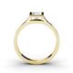 4 - Elcie 0.85 ct Created White Sapphire Solitaire Ring  