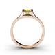 4 - Elcie 0.85 ct Created Yellow Sapphire Solitaire Ring  