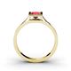 4 - Elcie 0.85 ct Created Ruby Solitaire Ring  