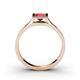 4 - Elcie 0.85 ct Created Ruby Solitaire Ring  