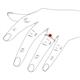 5 - Elcie 0.85 ct Created Ruby Solitaire Ring  