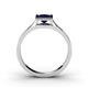 4 - Elcie 0.85 ct Created Blue Sapphire Solitaire Ring  