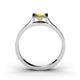 4 - Elcie 0.85 ct Created Yellow Sapphire Solitaire Ring  