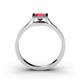 4 - Elcie 0.85 ct Created Ruby Solitaire Ring  