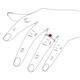 5 - Elcie 0.85 ct Created Ruby Solitaire Ring  