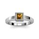 2 - Ian 1.00 ct Princess Cut Citrine Solitaire Ring 