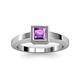 2 - Ian 1.00 ct Princess Cut Amethyst Solitaire Ring 