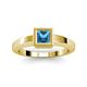 2 - Ian 1.38 ct Princess Cut Blue Topaz Solitaire Ring 