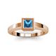 2 - Ian 1.38 ct Princess Cut Blue Topaz Solitaire Ring 