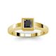 2 - Ian 1.00 ct Princess Cut Black Diamond Solitaire Ring 