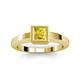 2 - Ian 0.85 ct Princess Cut Created Yellow Sapphire Solitaire Ring 