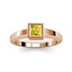 2 - Ian 0.85 ct Princess Cut Created Yellow Sapphire Solitaire Ring 