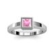 2 - Ian 0.90 ct Princess Cut Pink Tourmaline Solitaire Ring 