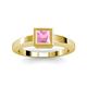 2 - Ian 0.90 ct Princess Cut Pink Tourmaline Solitaire Ring 