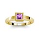 2 - Ian 1.00 ct Princess Cut Amethyst Solitaire Ring 