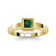 2 - Ian 0.97 ct Princess Cut Created Emerald Solitaire Ring 