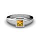 3 - Ian 1.00 ct Princess Cut Citrine Solitaire Ring 