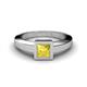 3 - Ian 0.85 ct Princess Cut Created Yellow Sapphire Solitaire Ring 