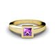 3 - Ian 1.00 ct Princess Cut Amethyst Solitaire Ring 