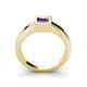 4 - Ian 1.00 ct Princess Cut Amethyst Solitaire Ring 