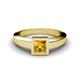 3 - Ian 1.00 ct Princess Cut Citrine Solitaire Ring 