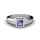 3 - Ian 0.85 ct Princess Cut Iolite Solitaire Ring 