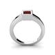 4 - Ian 1.35 ct Princess Cut Red Garnet Solitaire Ring 