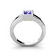 4 - Ian 1.10 ct Princess Cut Tanzanite Solitaire Ring 